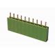 Straight Double Row Header Connector Green 2.54 Mm Female Header 10 Pin