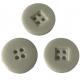 Shirt Plastic Resin Buttons Square Center 28L Light Grey For Sewing