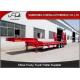 3/4 Axles Transport Low Bed Semi Trailer Heavy Duty Equipment 60 Tons