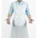 Waterproof Disposable Protective Coveralls Apron Type White Anti Dust Pe Plastic