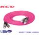 FC UPC Om4 10G Fiber Patch Cable Multimode 3.0mm Violet For Fast Ethernet
