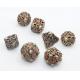 Antiwear Portable Tiny Metal Dice , Durable Gemstone Polyhedral Dice Set