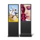 1920x1080P FHD Resolution Floor Standing Lcd Digital Signage Display With 500cd/M2 Brightness
