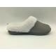 Winter Warm Fleece Slippers Comfortable Two Tone Leather Shoes Microsuede Upper