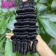 Egg Natural Curly Hair Extensions , Double Drawn Hair Weft Funmi Natural Color