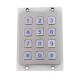 Facotry supply IP65 waterproof 3X4 matrix illuminated blue led keypad with flat key buttons