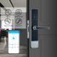 Gray Aluminium Alloy Fingerprint Smart Door Lock Smartphone TTLock Handle Lock