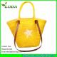 LUDA eco-friendly green handbags white star wheat straw tote shopping bag