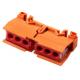 High Performance Orange Compact Wire Connector For Installation On DIN35 Guide Rail