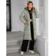 Thick Warm Hooded Reversible Winter Coat For Women Double Sides Wear Windproof Waterproof Dark Color