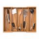 Durable Bamboo Kitchen Supplies Expandable Cutlery Trays For Kitchen Drawers