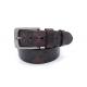 1 1/2 Wide Embossed Leather Belt Personalized Gunmetal Color BRACHI