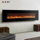 72inch Black Fan-Forced Wall Mount Electric Fireplace 1500Watt Heater Orange Flame