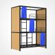 Triple Layers Steel Mesh Hotel Steel Loft Bed With Curtain