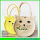 LDMC-027 fashion cute cat  straw purse natural  wheat straw shoulder handbag bag