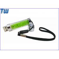 Long Stick Transparent Rhinestone 1GB USB Flash Pen Drive Free Lanyard