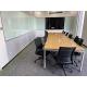 Office Furniture Small Meeting Table L2400XW1100 MDF And Steel Frame Combination Sets