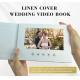 7Inch IPS screen Linen-Bound Digital Video Book Album Wedding Memories Motion Video Book