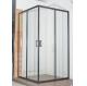 Customizable Bathroom Shower Enclosures with Black Aluminum Frame and 5mm Tempered Glass