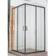Customizable Bathroom Shower Enclosures with Black Aluminum Frame and 5mm Tempered Glass