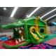 Green Crocodile Bounce House 0.55mm PVC Material Reinforcements For Zipper Joints