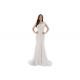 Hand Beading Long Evening Gowns , Elegant Engage Mermaid Wedding Dress