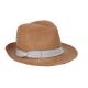 Hat Attack brown straw fringed-edge panama hat