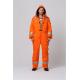 EN342 Winter Flame Resistant Overalls , OEM FR Winter Work suits in orange color