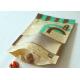 Gravure Printing Plastic Pouch Packaging , Flat Bottom Coffee Bags With Window