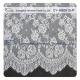 Chantilly Lace Fabric Eyelash Lace Trim For Womens Dress , White And Gray