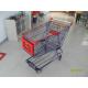 Supermarket 150L Wire Shopping Carts With 4 Flat Casters 1010 x 580 x 1016mm