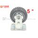 5 Inch Non Skid Heavy Duty Roller Wheels Flat Directional PU Caster Wheel Without Brake