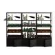 Stackable Wine Wall Cabinet Customized Bar Metal Glass Wine Storage Rack for Display