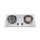 Commercial Gas Hob 2 Burner Gas Stove Stainless Steel Kitchen Household