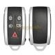 Jaguar 5 Buttons Smart Key Shell with Emergency Key Insert