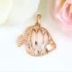 18K Rose Gold Lovely Fish Charm Pendant with Diamonds  (GDN005)