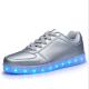 Simulation Led Light Up Sneakers , High Elastic Silver Light Up Sole Shoes