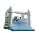 Light Blue And White Inflatable Bounce House / Open Air Wedding Jumping Castle