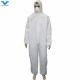 White Disposable Hooded Coverall For Water Proof Function Polyethylene Material