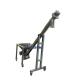 Stainless Steel Inclined Trough Auger Screw Conveyor With Hopper For Animal Feed