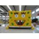 Inflatable Spongebob Moonwalk Toddler Jump House , Bounce House Party 4 X 6 X 3.5m