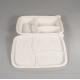 White Eco Friendly PLA Tableware 203cmx209cmx70cm 3 compartment