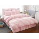 Pink / Blue / White Ruched Home Comforter Bedding Sets 4 Pcs 100% Cotton