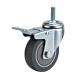 medium duty 5  thread grey TPR caster with brake, Rueda, TPR castor front brake