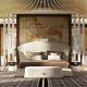 Modern Luxury Bedroom Furniture Set 2.4x2.3m Queen Italian Gold King Size Beds