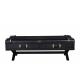 4 Drawers Side Coffee Table Vintage Retro Black Top Genuine Leather For Office