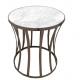 Stone top with brass metal tube round side table/end table/coffee table for 5-star hotel bedroom