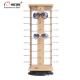 Veneering Wood Metal Rod Rotating Sunglasses Display Stand For 30 Pairs Eyewear