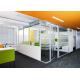Demountable Partition wall Office Modern solid with transparent glass customizated size