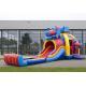 Childrens Train Inflatable Combo Bouncers , Durable PVC Meteria